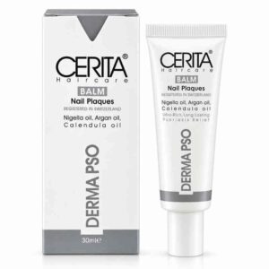بلسم علاج وترميم صدفية صفائح الأظافر ديرما بي إس أو (DERMA PSO) بزيت حبة البركة وزيت الأركان وزيت الكاليندولا (30 مل) من سيريتا (CERITA)