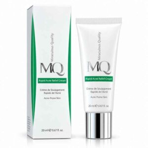 كريم التهدئة والعلاج السريع لحب الشباب رابيد أكني ريليف كريم (Rapid Acne Relief Cream / Crème de Soulagement Rapide de l'Acné) للبشرة المعرضة لحب الشباب (20 مل) من إم كيو (MQ - Miraculous Quality)