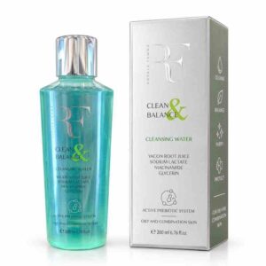 ماء التنظيف والموازنة وتنقية البشرة كلين آند بالانس كلينسينج ووتر (Clean & Balance Cleansing Water) بالنياسيناميد وعصير جذر الياكون ونظام البريبايوتك النشط للبشرة الدهنية والمختلطة (200 مل) من رويال فيم (ROYALE FEMME)