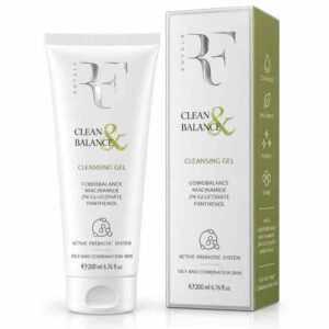 ​جل تنظيف وموازنة البشرة كلين آند بالانس كلينسينج جل (Clean & Balance Cleansing Gel) بالنياسيناميد وجلوكونات الزنك والبانثينول ونظام البريبايوتك النشط للبشرة الدهنية والمختلطة (200 مل) من رويال فيس (ROYALE FACE)