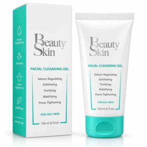 جل غسول الوجه لتنظيم الإفرازات الدهنية وتقشير البشرة وتضييق المسام فيشال كلينسينج جل (Facial Cleansing Gel) لتنقية البشرة بمظهر مطفأ للبشرة الدهنية (150 مل) من بيوتي سكين (Beauty Skin)
