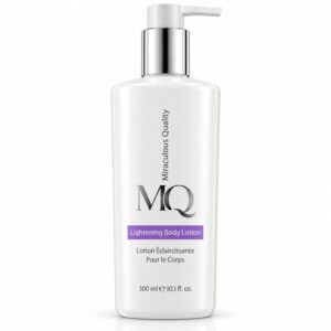 لوشن تفتيح وترطيب الجسم وتوحيد اللون لايتنينج بودي لوشن (Lightening Body Lotion / Lotion Éclaircissante Pour le Corps) لعلاج التصبغات وتفتيح البقع الداكنة بمضخة عملية (300 مل) من إم كيو (MQ - Miraculous Quality)