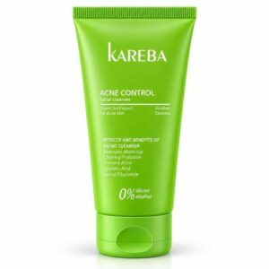 غسول ومنظف الوجه للتحكم بحب الشباب وتنقية المسام أكني كونترول فيشل كلينزر (Acne Control Facial Cleanser) بمستخلص الشاي الأخضر وحمض الساليسيليك للبشرة المعرضة لحب الشباب خالٍ من السيليكون والكحول من كاريبا (KAREBA)