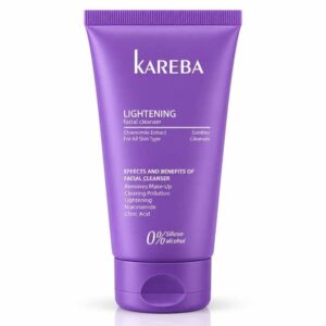 غسول ومنظف الوجه لتفتيح البشرة وتوحيد اللون لايتنينج فيشل كلينزر (Lightening Facial Cleanser) بمستخلص البابونج والنياسيناميد وحمض الستريك لإزالة المكياج وتنقية رواسب التلوث خالٍ من السيليكون والكحول لجميع أنواع البشرة من كاريبا (KAREBA)