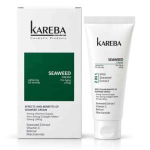 كريم طحالب البحر 2 في 1 لشد البشرة ومكافحة التجاعيد والتفتيح سي ويد كريم (Seaweed Cream 2 in 1 - Lightening & Pro Aging) بمستخلص طحالب البحر والريتينول وفيتامين C والنياسيناميد لتحفيز الكولاجين من كاريبا (KAREBA)