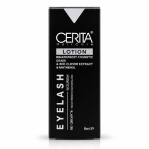 لوشن إنبات وتطويل وتغذية الرموش آيلاش لوشن نوريش ري-جروث (Eyelash Lotion - Nourish / Re-Growth) بمركب بيماتوبروست التجميلي ومستخلص النفل الأحمر والبانثينول لزيادة الطول والكثافة من سيريتا هير كير (CERITA Hair Care - Registered in Switzerland)