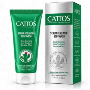 غسول الجسم المنظم للدهون وعلاج حب الشباب والتنقية العميقة سيبوم ريجيوليتر بادي ووش (Sebum Regulator Body Wash) بخلاصة الصبار الطبيعي خالي من السلفات والسيليكون لتنظيف المسام وتهدئة البشرة الدهنية والمعرضة للحبوب من كاتوس (CATTOS - Professional Hair Care)