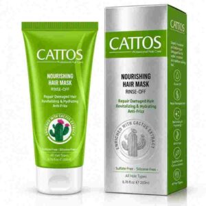 ​ماسك تغذية وترميم الشعر يشطف بالماء نوريشينج هير ماسك رينس-أوف (Nourishing Hair Mask Rinse-Off) بخلاصة الصبار الطبيعي خالي من السلفات والسيليكون لترميم وتنشيط وترطيب الشعر التالف لجميع أنواع الشعر من كاتوس (CATTOS - Professional Hair Care)