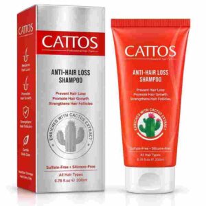 شامبو مكافحة تساقط الشعر وتحفيز النمو اليومي آنتي-هير لوس شامبو (Anti-Hair Loss Shampoo) بخلاصة الصبار الطبيعي خالي من السلفات والسيليكون لتقوية البصيلات لجميع أنواع الشعر من كاتوس (CATTOS - Professional Hair Care)