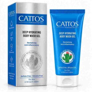 ​جل غسول الجسم للترطيب العميق وتنشيط البشرة ديب هايدريتينج بادي ووش جل (Deep Hydrating Body Wash Gel) بخلاصة الصبار الطبيعي خالي من السلفات والسيليكون لتهدئة ومكافحة التهابات البشرة الجافة من كاتوس (CATTOS - Professional Hair Care)